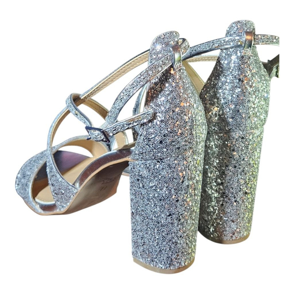 Jewel Badgley Mischka Heels Size 11 Silver - Picture 4 of 8